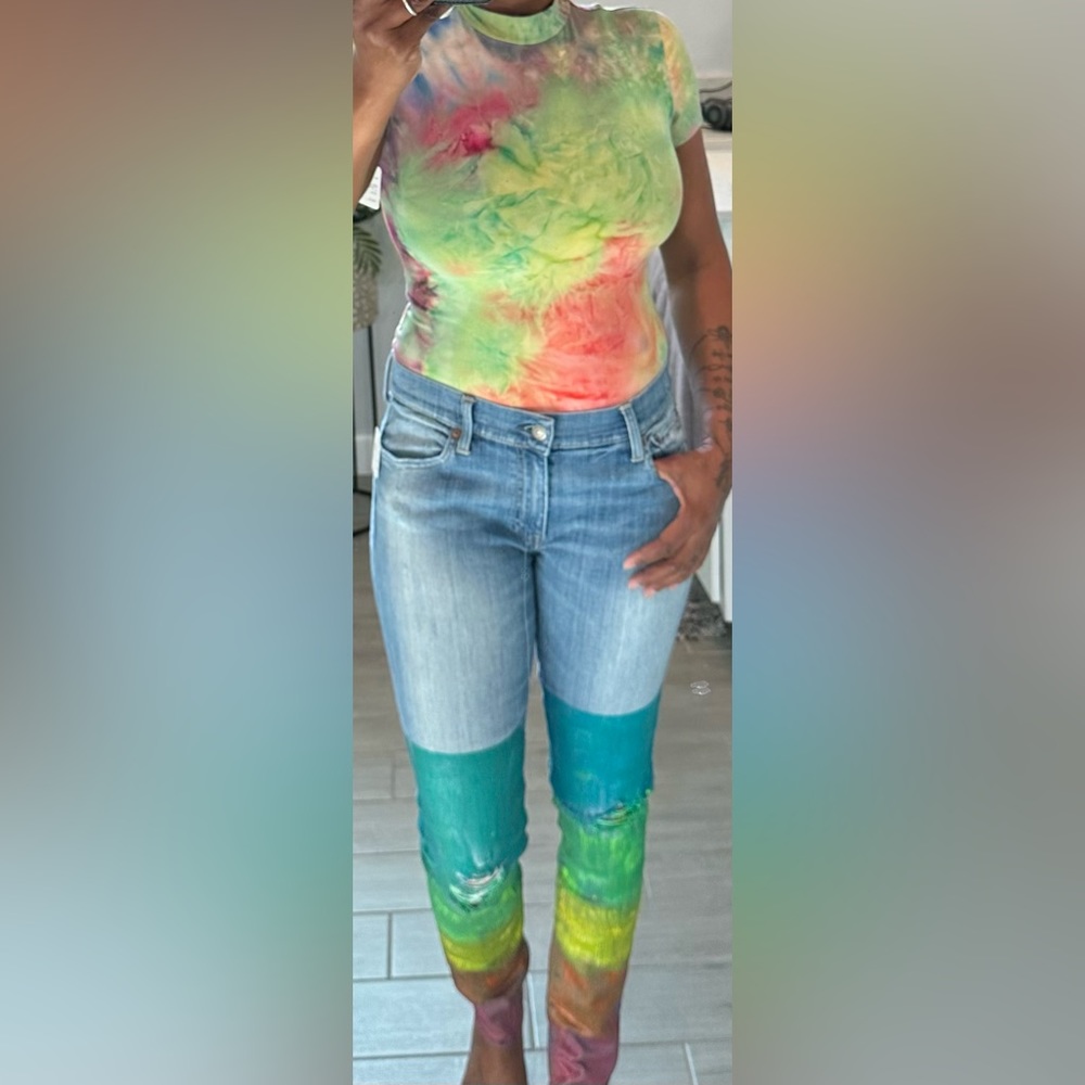 custom jeans paint